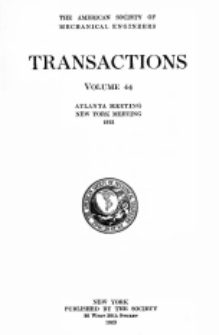 Transactions of the American Society of Mechanical Engineers vol. 44 no. 1837 (1922)