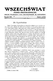 Wszechświat Pismo Przyrodnicze z. 1 (1945)