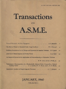 Transactions of the American Society of Mechanical Engineers vol. 62 no. 1 (1940)
