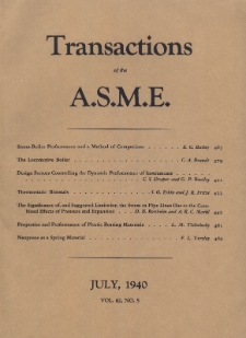 Transactions of the American Society of Mechanical Engineers vol. 62 no. 5 (1940)