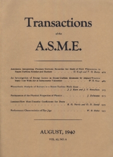 Transactions of the American Society of Mechanical Engineers vol. 62 no. 6 (1940)