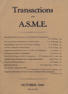 Transactions of the American Society of Mechanical Engineers vol. 62 no. 7 (1940)