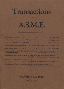 Transactions of the American Society of Mechanical Engineers vol. 62 no. 8 (1940)