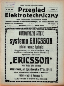Przegląd Elektrotechniczny : organ Stowarzyszenia Elektrotechników Polskich R. VII z. 5 (1925)