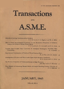 Transactions of the American Society of Mechanical Engineers vol. 67 no. 1 (1945)