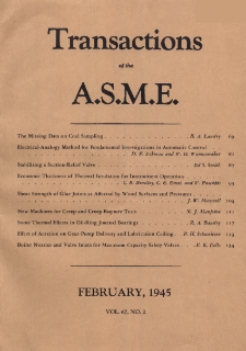 Transactions of the American Society of Mechanical Engineers vol. 67 no. 2 (1945)