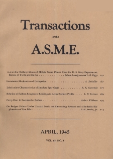 Transactions of the American Society of Mechanical Engineers vol. 67 no. 3 (1945)