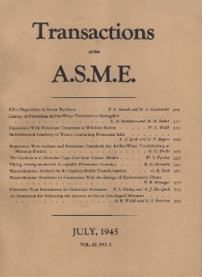 Transactions of the American Society of Mechanical Engineers vol. 67 no. 5 (1945)