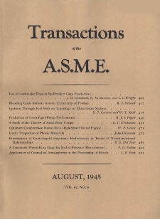 Transactions of the American Society of Mechanical Engineers vol. 67 no. 6 (1945)