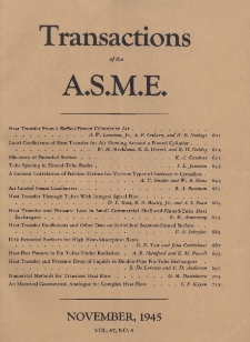 Transactions of the American Society of Mechanical Engineers vol. 67 no. 8 (1945)