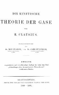 Die mechanische W&auml;rmetheorie. Bd. 3, Entwickelung der besonderen Vorstellungen von der Natur der W&auml;rme als einer Art der Bewegung, 1-104