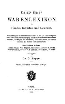 Klemens Merck's Warenlexikon, 639-788, V-Verzeichnis der im Tarif genannten Waren