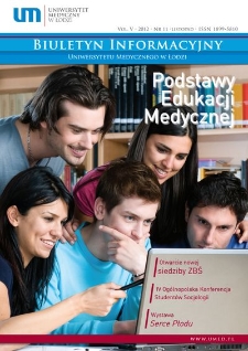 Biuletyn Informacyjny Uniwersytetu Medycznego w Łodzi 212 vol. 5 nr11