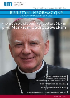 Biuletyn Informacyjny Uniwersytetu Medycznego w Łodzi 2013 vol. 6 nr 3