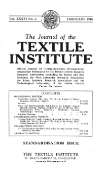 The Journal of the Textile Institute vol. 36 no. 2 1945