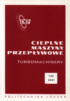 Zeszyty Naukowe. Cieplne Maszyny Przepływowe. Turbomachinery nr 120 (2001)