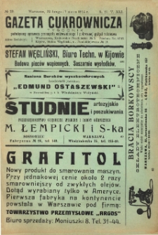 Gazeta cukrownicza R. 21, t. 41 nr 23 (1914)