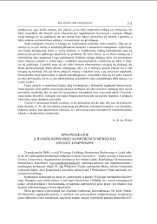 SPRAWOZDANIE Z III OGÓLNOPOLSKIEJ KONFERENCJI MEDIALNEJ 'GRANICE KOMPROMISU'