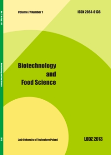 Biotechnology and Food Science vol. 77 no. 1 (2013)