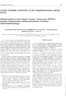 Polimery : tworzywa wielkocząsteczkowe : miesięcznik poświęcony chemii i technologii polimer&oacute;w nr 43 (1998)