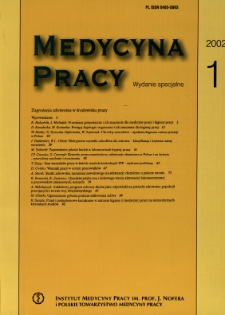 Occupational diseases - epidemiological situation in Poland