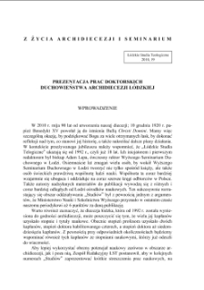 Z ŻYCIA ARCHIDIECEZJI I SEMNARIUM 2010