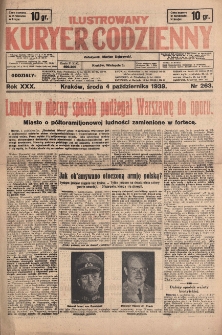 Ilustrowany Kuryer Codzienny R. 30 nr 263 - 4 październik (1939)