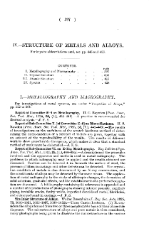 Section II - Abstract of Papers Relating to the Non-ferrous Metals and Industries Connected Therewith pp. 597-649