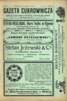 Gazeta cukrownicza R. 18, t. 35 nr 16 (1911)