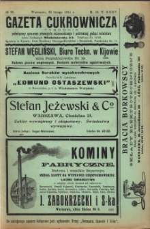 Gazeta cukrownicza R. 18, t. 35 nr 22 (1911)