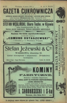 Gazeta cukrownicza R. 18, t. 35 nr 23 (1911)