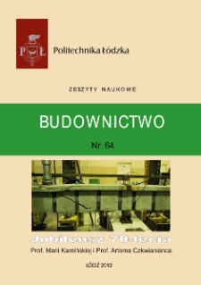 Zeszyty Naukowe. Budownictwo nr 64 (2012)