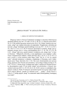 „DROGA WIARY” W LISTACH ŚW. PAWŁA