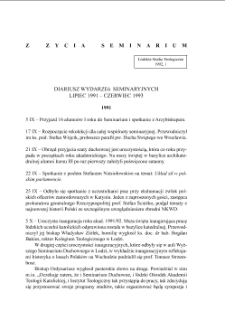 DIARIUSZ WYDARZEŃ SEMINARYJNYCH LIPIEC 1991 – CZERWIEC 1993