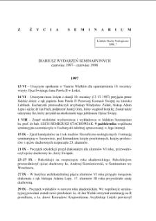 DIARIUSZ WYDARZEŃ SEMINARYJNYCH czerwiec 1997– czerwiec 1998