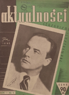 Aktualności: czasopismo ilustrowane poświęcone zagadnieniom filmu i kina nr 1 (1939)