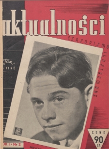 Aktualności: czasopismo ilustrowane poświęcone zagadnieniom filmu i kina nr 2 (1939)