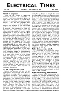 Electrical Times vol. 106 no. 2765 (1944)