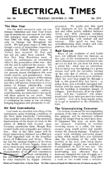 Electrical Times vol. 106 no. 2774 (1944)