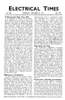 Electrical Times vol. 106 no. 2775 (1944)