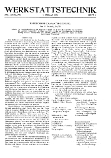 Werkstattstechnik Jg. 21 H. 1 (1927)