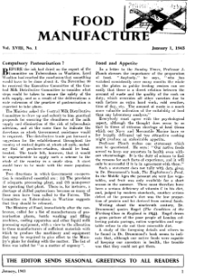Food Manufacture vol. XVIII no. 1 (1943)