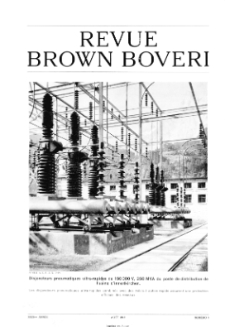 Revue Brown Boveri a. XXIX no 8 (1942)