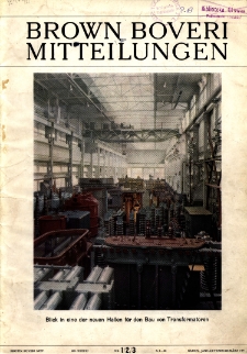Brown Boveri Mitteilungen Nr. 1-2-3 s. 1-34