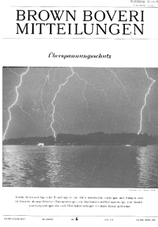 Brown Boveri Mitteilungen Jg. XXXVIII Nr. 4 (1951)