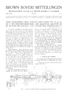 Brown Boveri Mitteilungen Jg. XXIII Nr. 5 (1936)