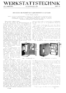 Werkstattstechnik Jg. 20 H. 22 (1926)