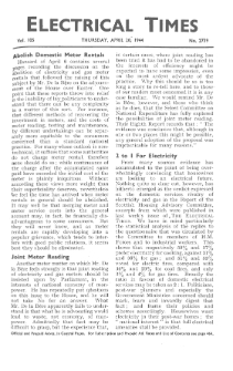 Electrical Times vol. 105 no. 2739 (1944)