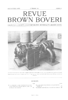 Revue Brown Boveri : publiée par la Société Anonyme Brown, Boveri & Cie nr 9 (1940)