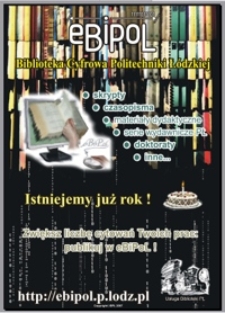 Biblioteka Cyfrowa Politechniki Ł&oacute;dzkiej eBiPoL : plakat rocznicowy